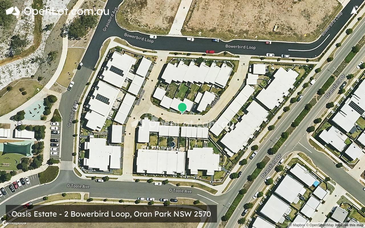 Satellite image for Oasis Estate - 2 Bowerbird Loop, Oran Park NSW 2570
