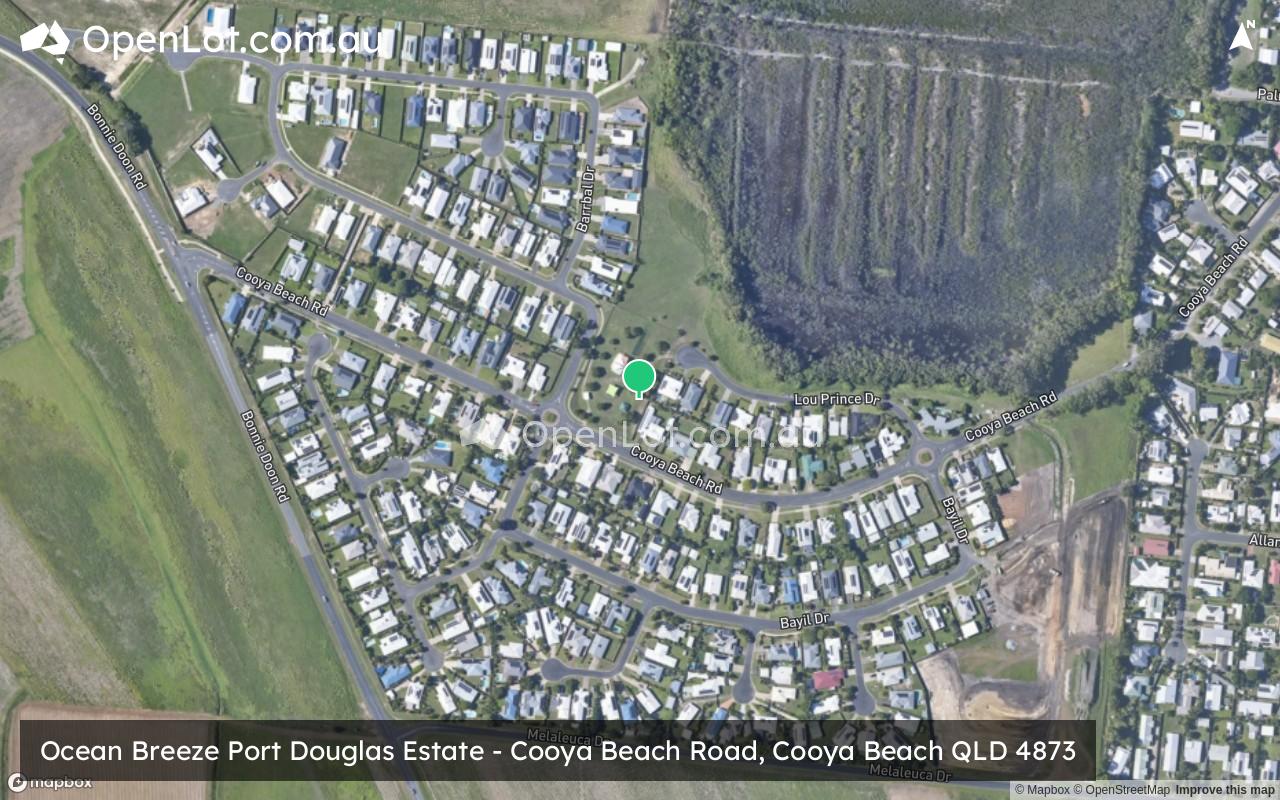 Satellite image for Ocean Breeze Port Douglas Estate - Cooya Beach Road, Cooya Beach QLD 4873