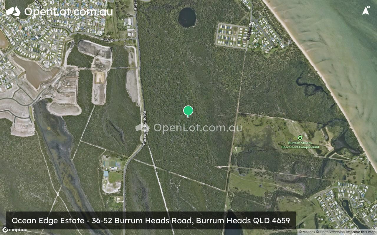 Satellite image for Ocean Edge Estate - 36-52 Burrum Heads Road, Burrum Heads QLD 4659