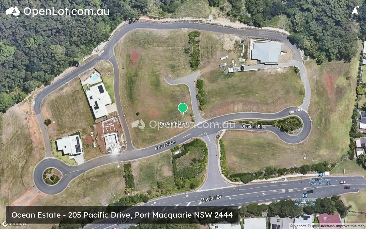 Satellite image for Ocean Estate - 205 Pacific Drive, Port Macquarie NSW 2444