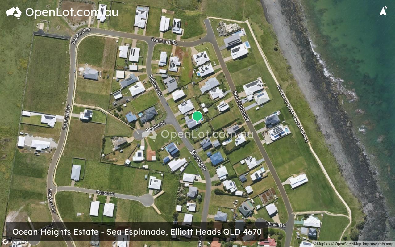 Satellite image for Ocean Heights Estate - Sea Esplanade, Elliott Heads QLD 4670