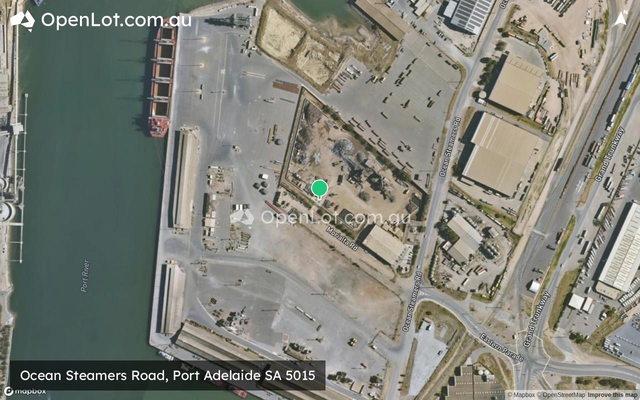 Satellite image for Ocean Steamers Road, Port Adelaide SA 5015