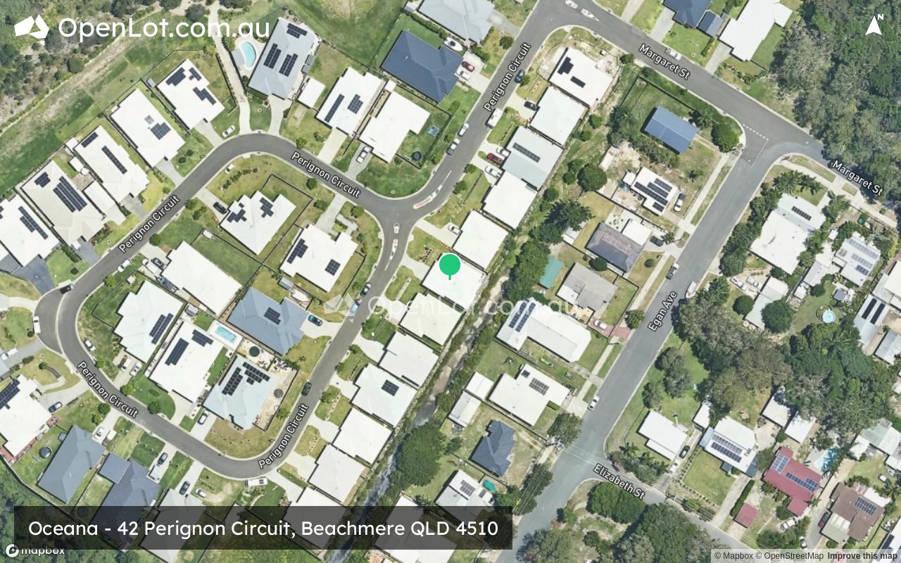 Satellite image for Oceana - 42 Perignon Circuit, Beachmere QLD 4510