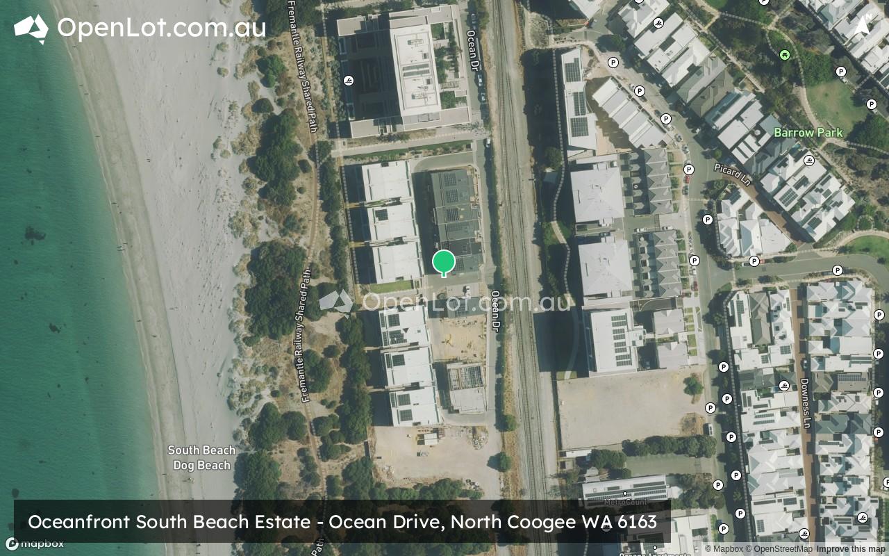 Satellite image for Oceanfront South Beach Estate - Ocean Drive, North Coogee WA 6163