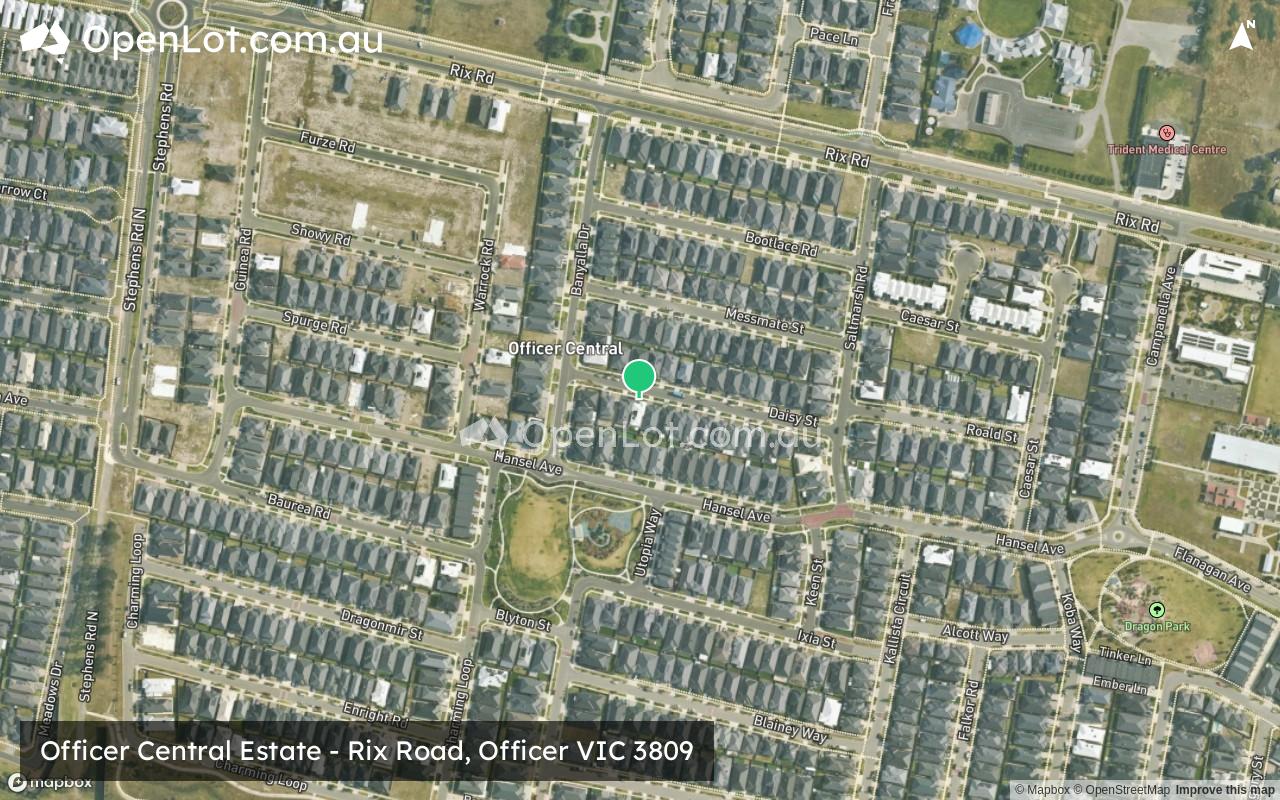 Satellite image for Officer Central Estate - Rix Road, Officer VIC 3809