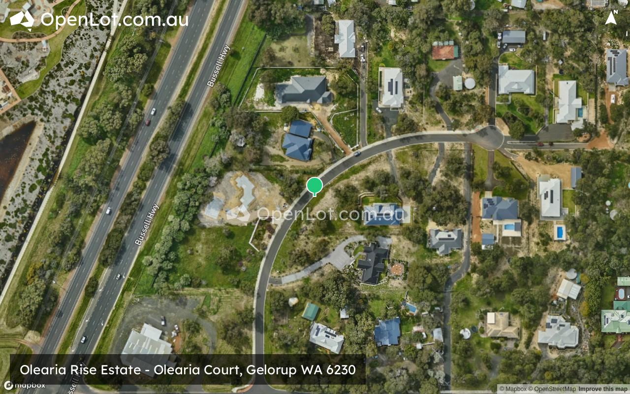 Satellite image for Olearia Rise Estate - Olearia Court, Gelorup WA 6230