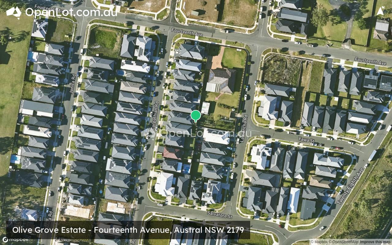 Satellite image for Olive Grove Estate - Fourteenth Avenue, Austral NSW 2179