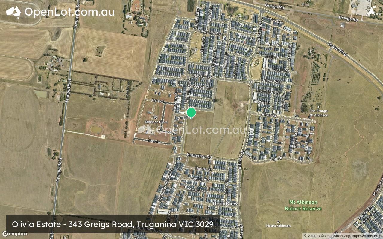 Satellite image for Olivia Estate - 343 Greigs Road, Truganina VIC 3029