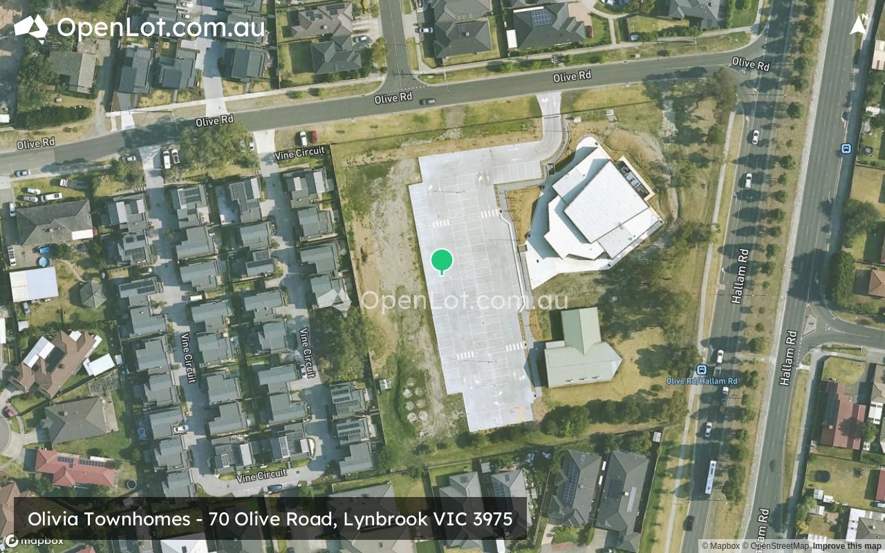 Satellite image for Olivia Townhomes - 70 Olive Road, Lynbrook VIC 3975