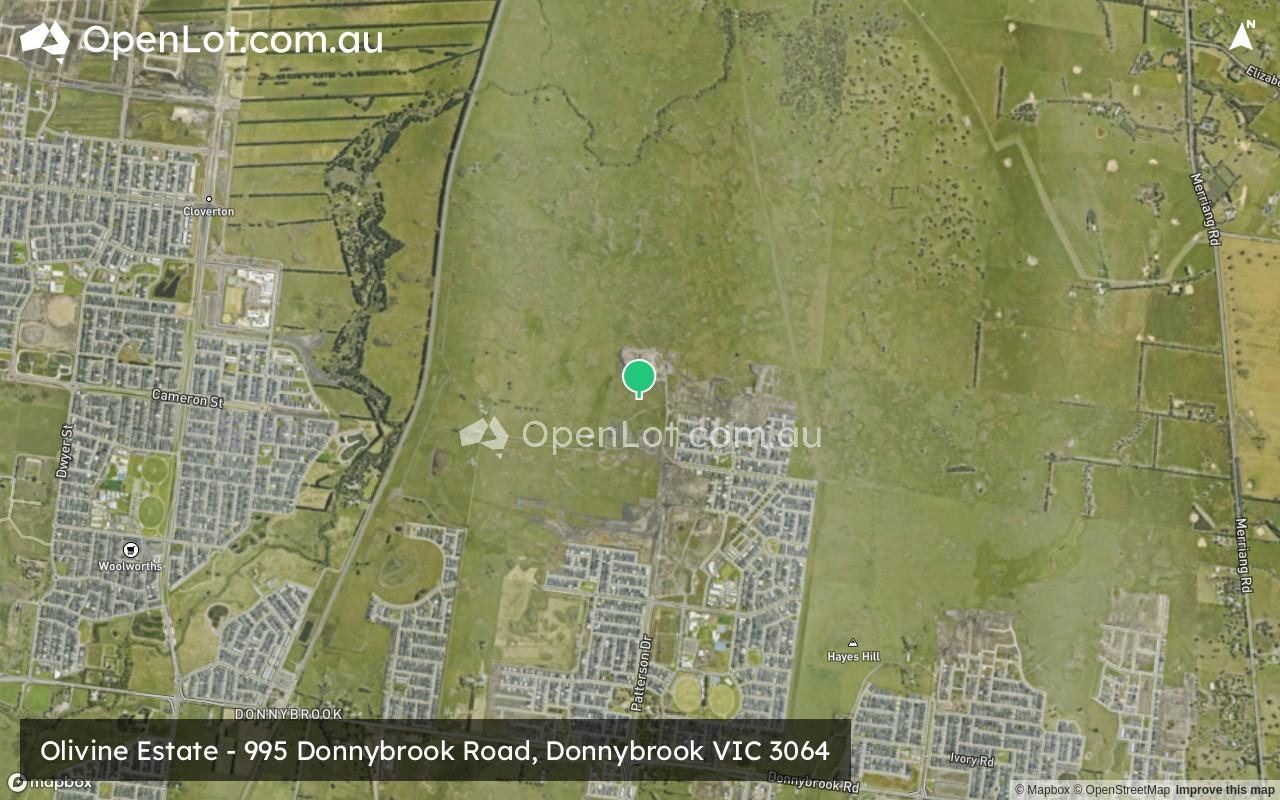 Satellite image for Olivine Estate - 995 Donnybrook Road, Donnybrook VIC 3064