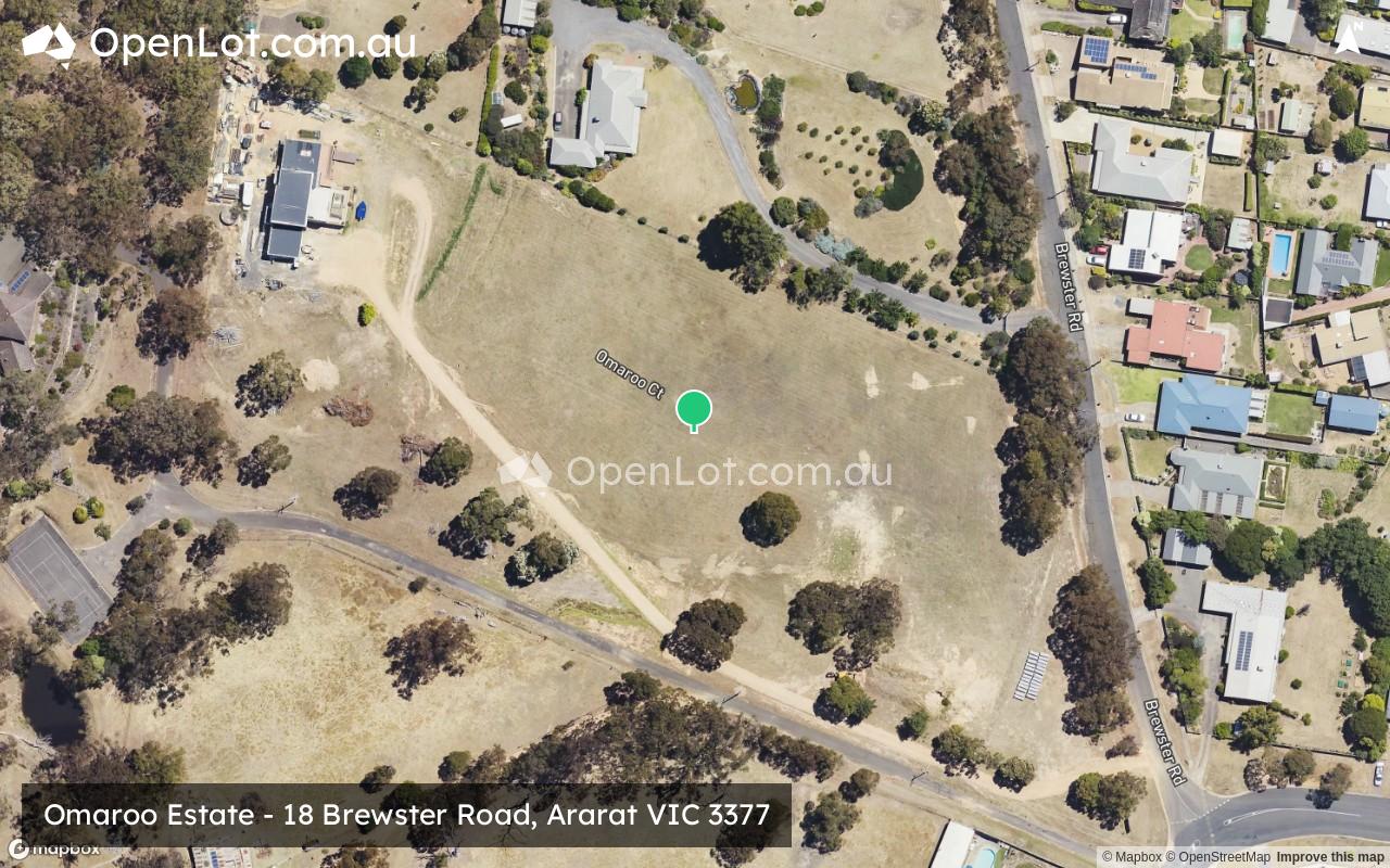 Satellite image for Omaroo Estate - 18 Brewster Road, Ararat VIC 3377