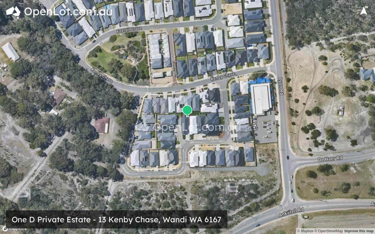 Satellite image for One D Private Estate - 13 Kenby Chase, Wandi WA 6167