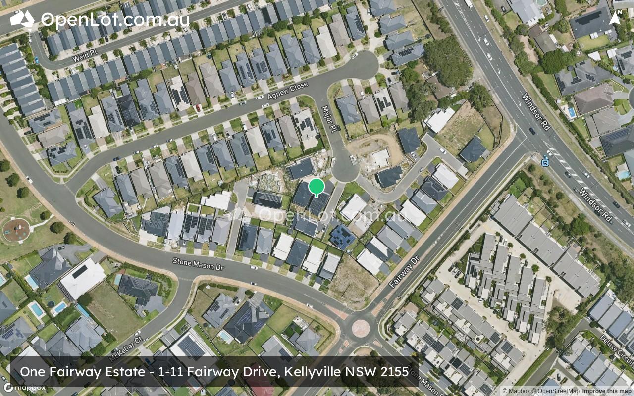 Satellite image for One Fairway Estate - 1-11 Fairway Drive, Kellyville NSW 2155