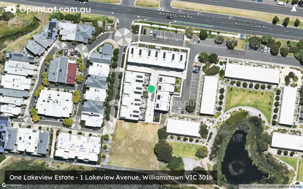Satellite image for One Lakeview Estate - 1 Lakeview Avenue, Williamstown VIC 3016