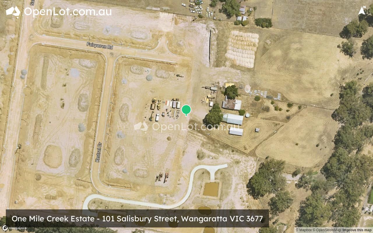 Satellite image for One Mile Creek Estate - 101 Salisbury Street, Wangaratta VIC 3677