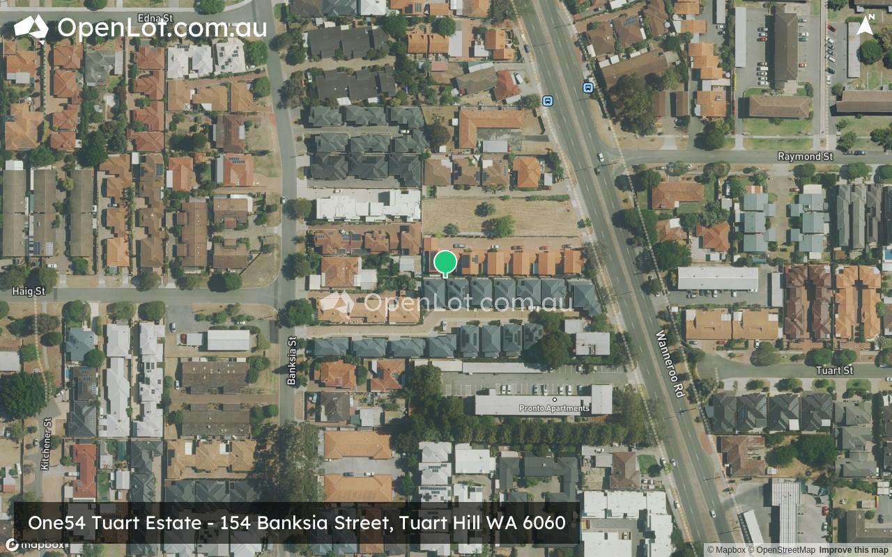 Satellite image for One54 Tuart Estate - 154 Banksia Street, Tuart Hill WA 6060