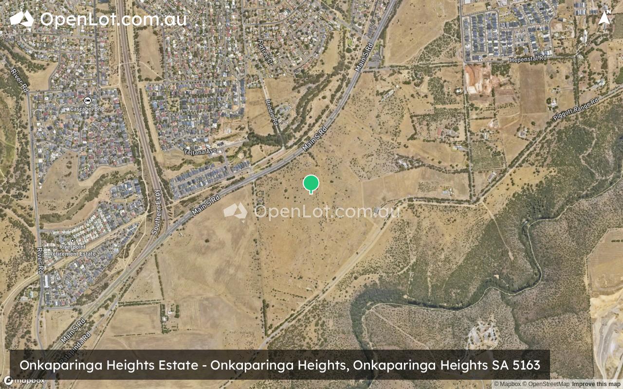 Satellite image for Onkaparinga Heights Estate - Onkaparinga Heights, Onkaparinga Heights SA 5163