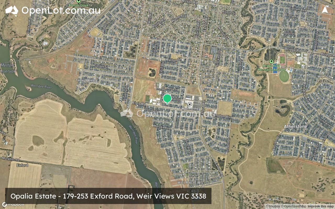 Satellite image for Opalia Estate - 179-253 Exford Road, Weir Views VIC 3338