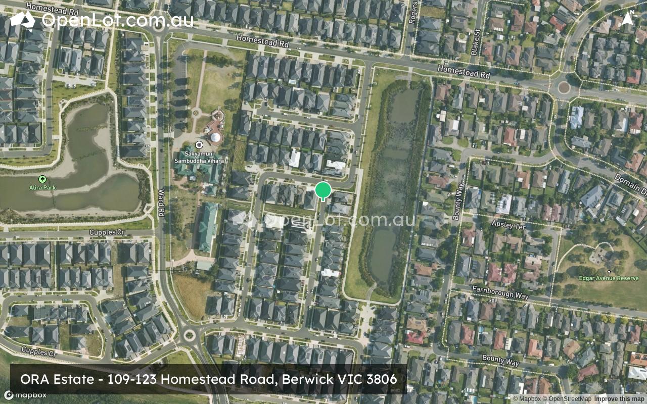 Satellite image for ORA Estate - 109-123 Homestead Road, Berwick VIC 3806