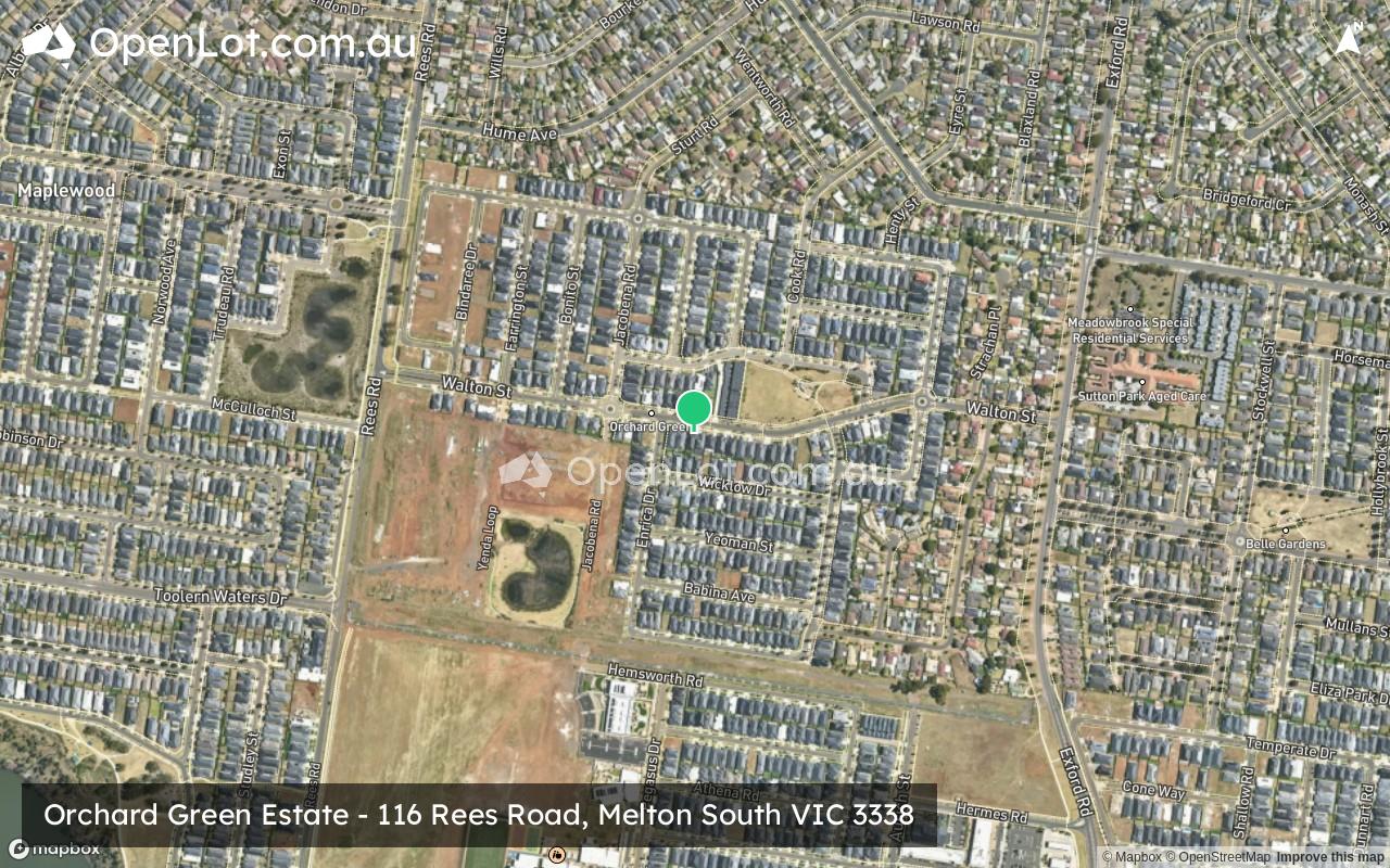 Satellite image for Orchard Green Estate - 116 Rees Road, Melton South VIC 3338