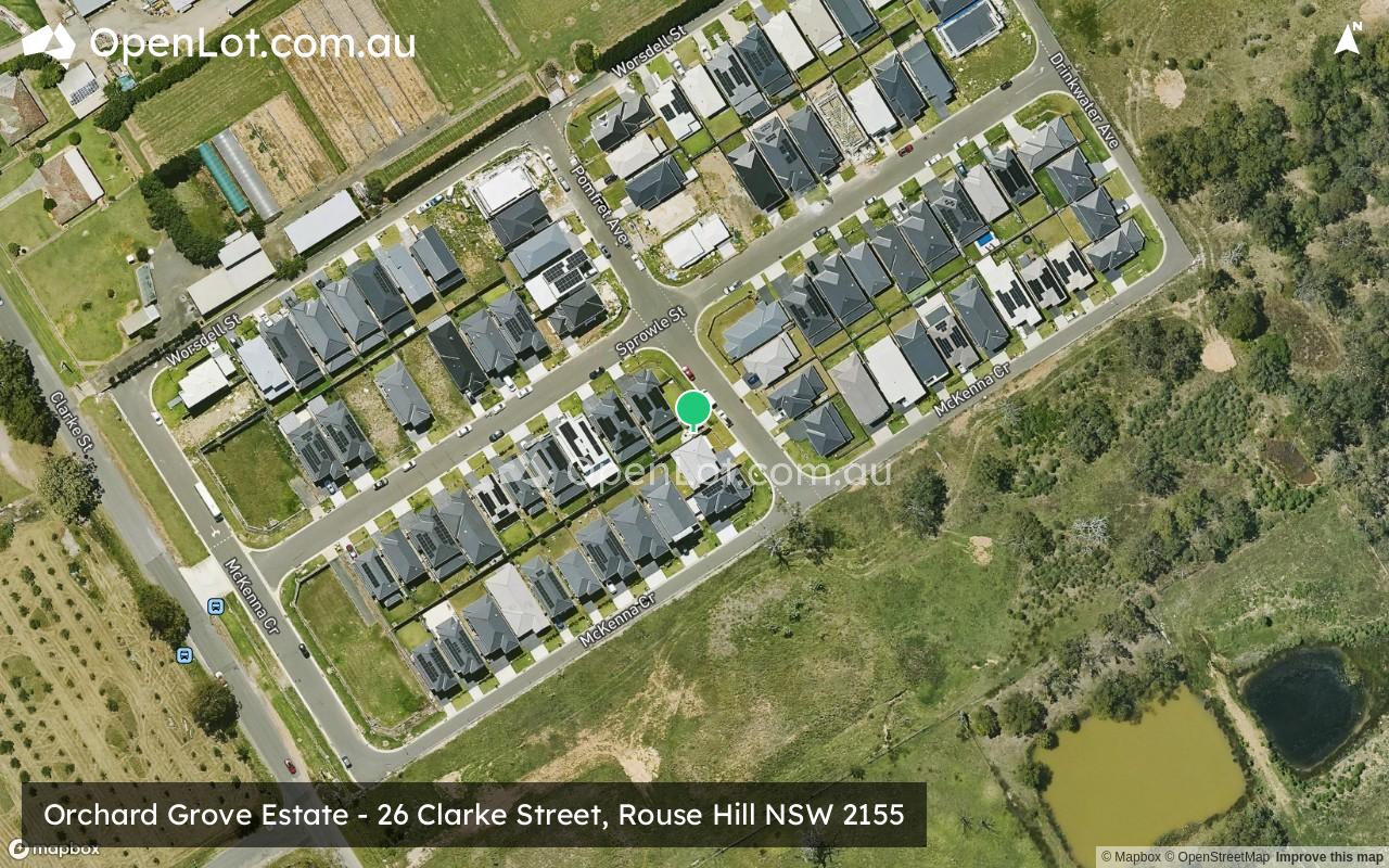 Satellite image for Orchard Grove Estate - 26 Clarke Street, Rouse Hill NSW 2155