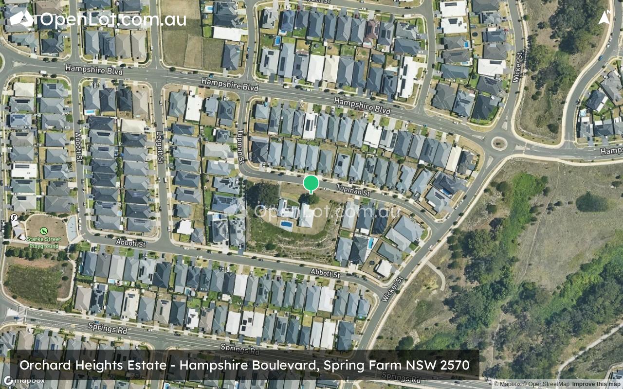 Satellite image for Orchard Heights Estate - Hampshire Boulevard, Spring Farm NSW 2570
