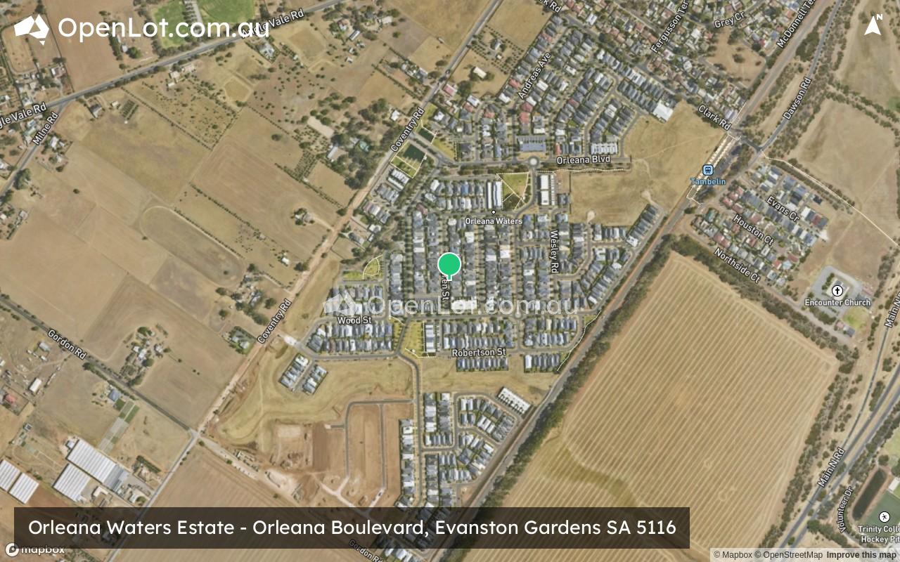 Satellite image for Orleana Waters Estate - Orleana Boulevard, Evanston Gardens SA 5116