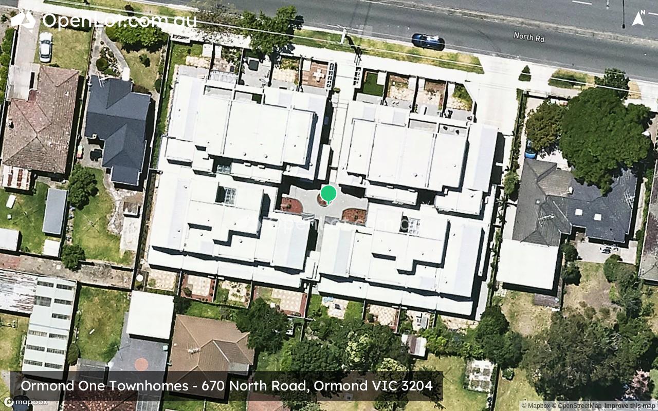 Satellite image for Ormond One Townhomes - 670 North Road, Ormond VIC 3204