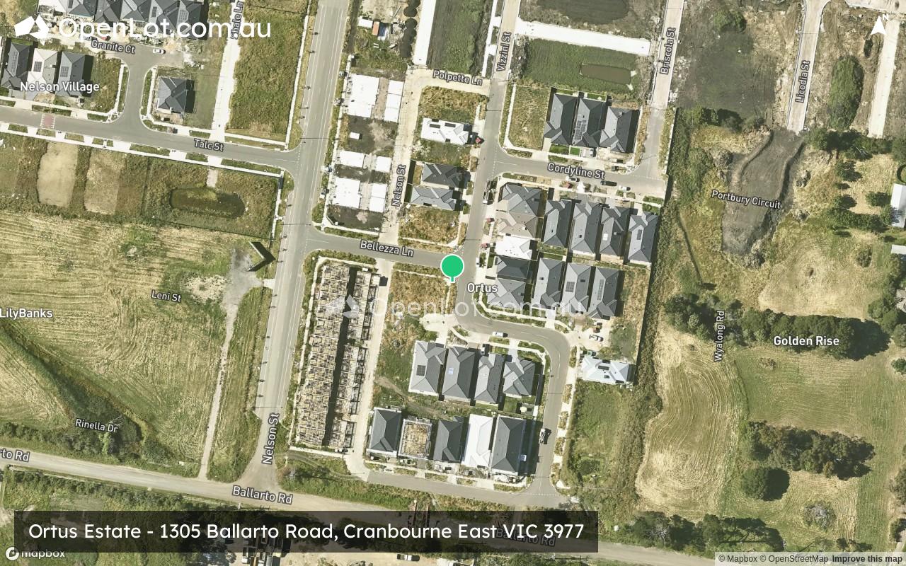 Satellite image for Ortus Estate - 1305 Ballarto Road, Cranbourne East VIC 3977