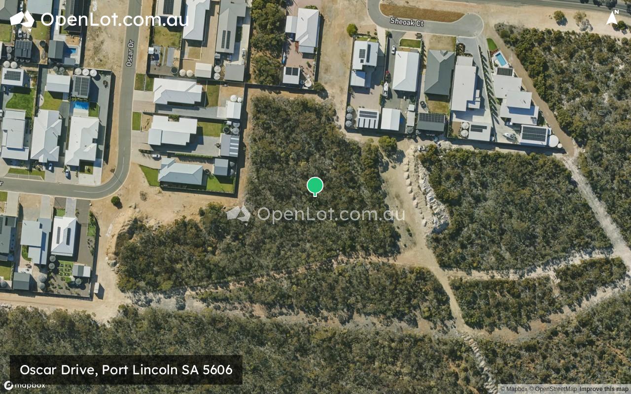 Satellite image for Oscar Drive, Port Lincoln SA 5606