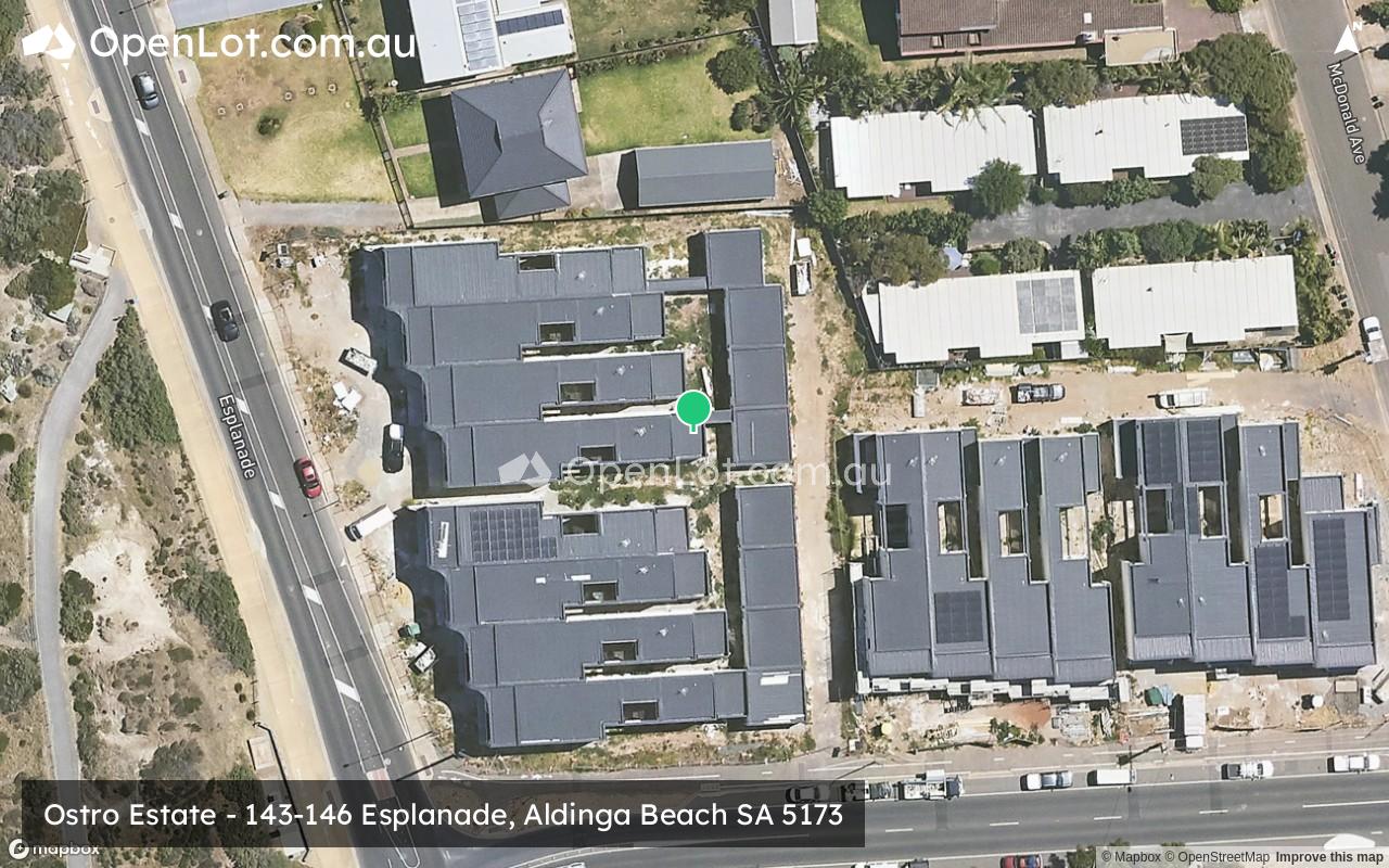Satellite image for Ostro Estate - 143-146 Esplanade, Aldinga Beach SA 5173