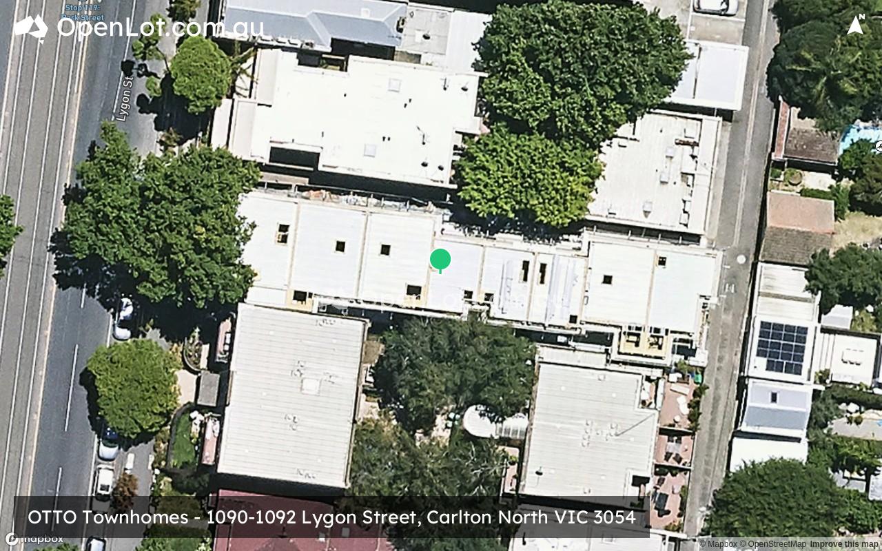 Satellite image for OTTO Townhomes - 1090-1092 Lygon Street, Carlton North VIC 3054