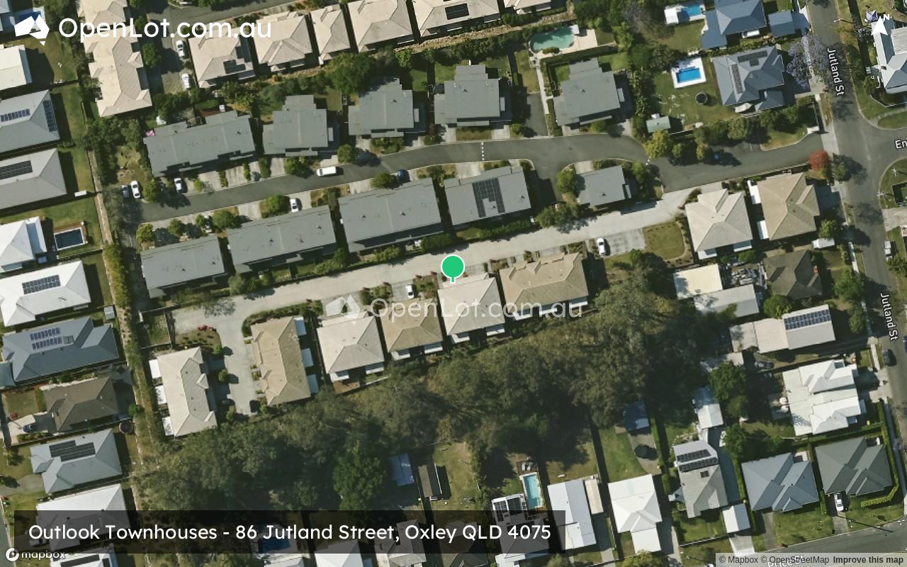 Satellite image for Outlook Townhouses - 86 Jutland Street, Oxley QLD 4075