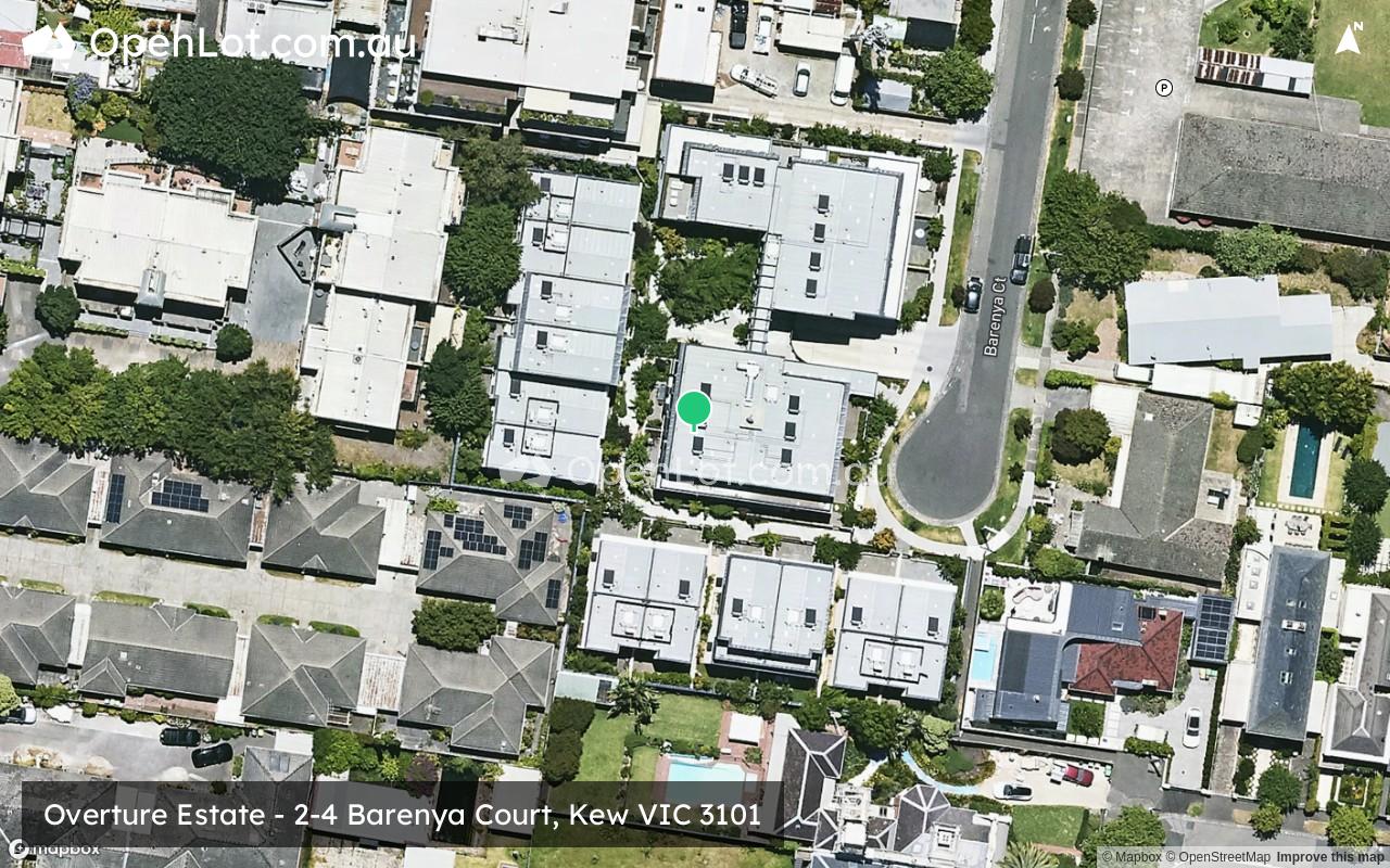 Satellite image for Overture Estate - 2-4 Barenya Court, Kew VIC 3101