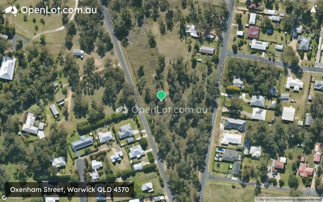 Satellite image for Oxenham Street, Warwick QLD 4370