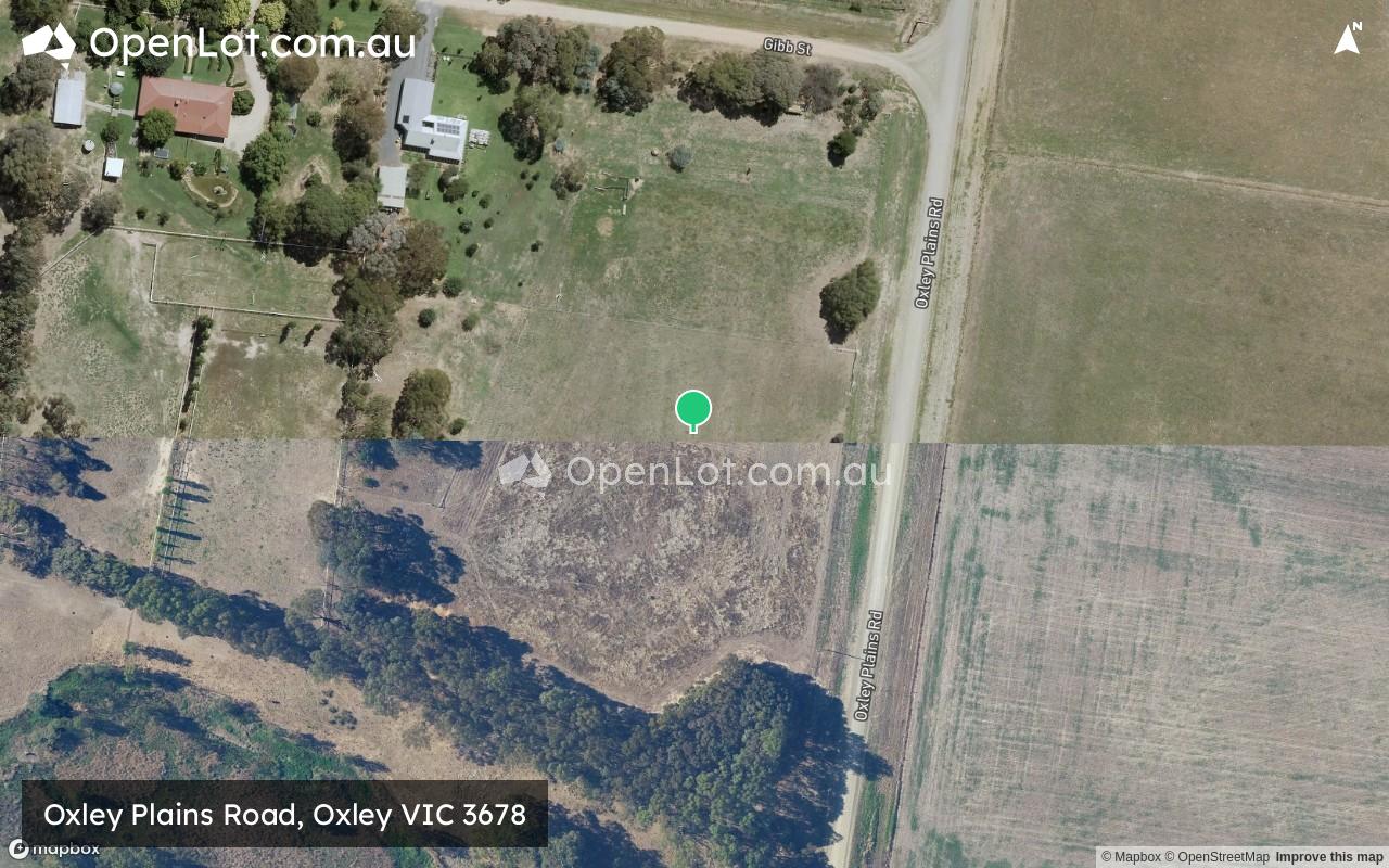 Satellite image for Oxley Plains Road, Oxley VIC 3678