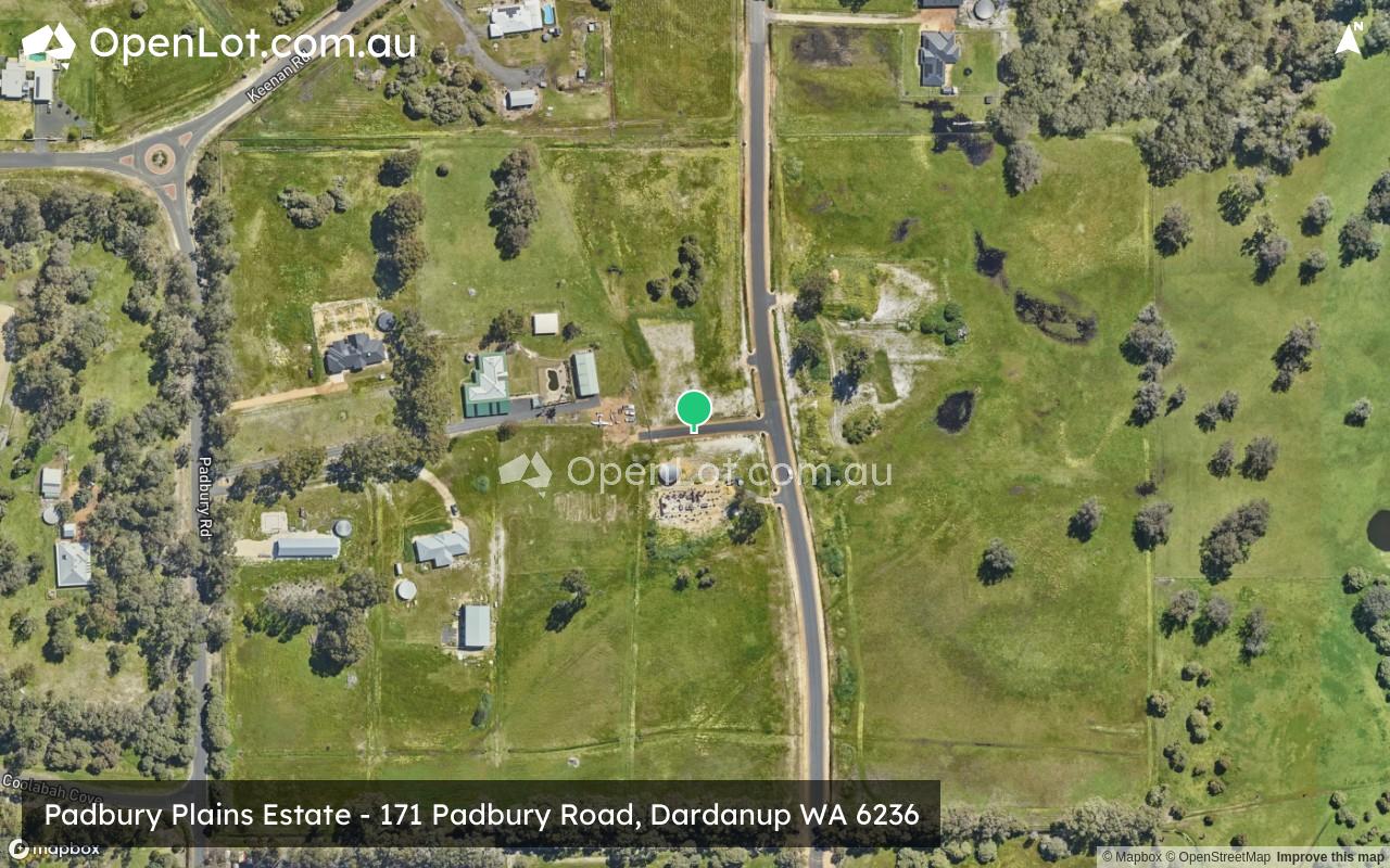 Satellite image for Padbury Plains Estate - 171 Padbury Road, Dardanup WA 6236
