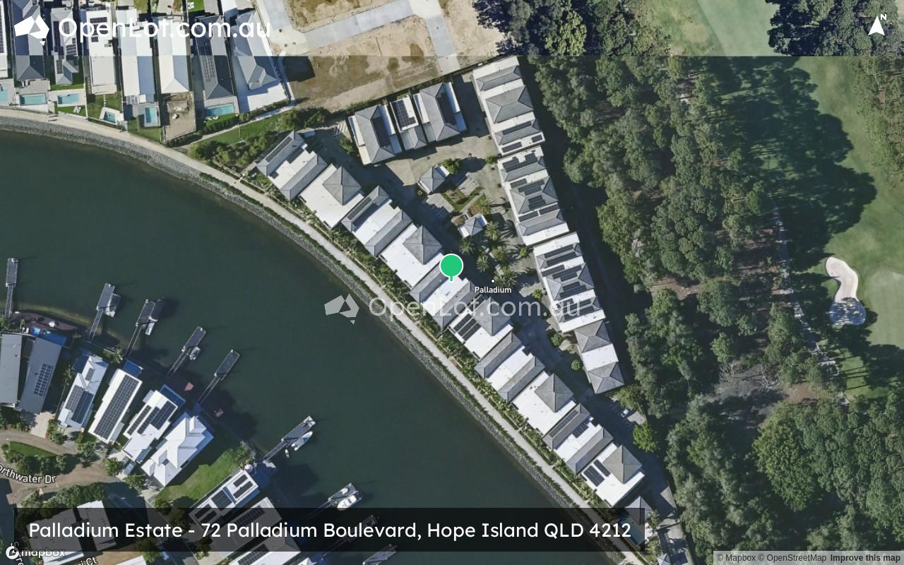 Satellite image for Palladium Estate - 72 Palladium Boulevard, Hope Island QLD 4212