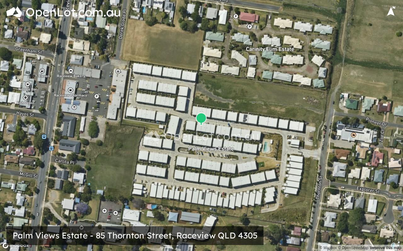 Satellite image for Palm Views Estate - 85 Thornton Street, Raceview QLD 4305