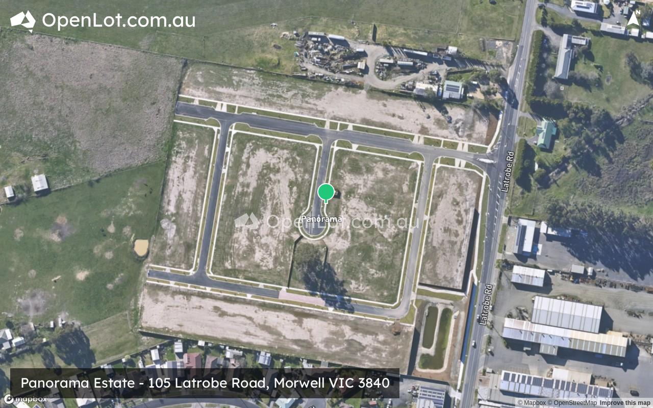 Satellite image for Panorama Estate - 105 Latrobe Road, Morwell VIC 3840