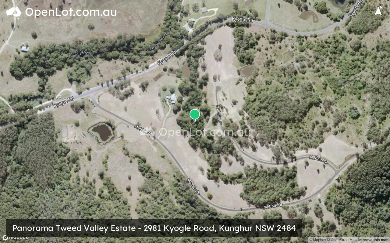 Satellite image for Panorama Tweed Valley Estate - 2981 Kyogle Road, Kunghur NSW 2484