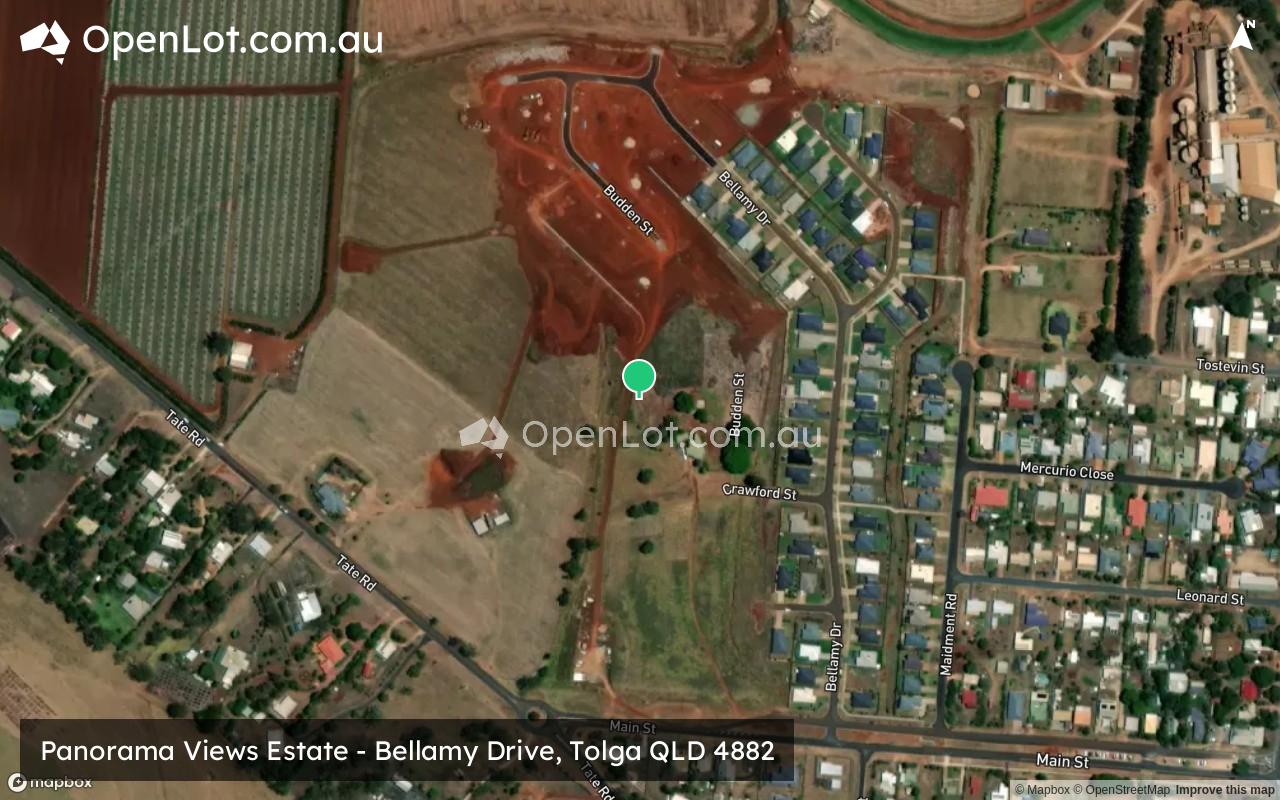 Satellite image for Panorama Views Estate - Bellamy Drive, Tolga QLD 4882