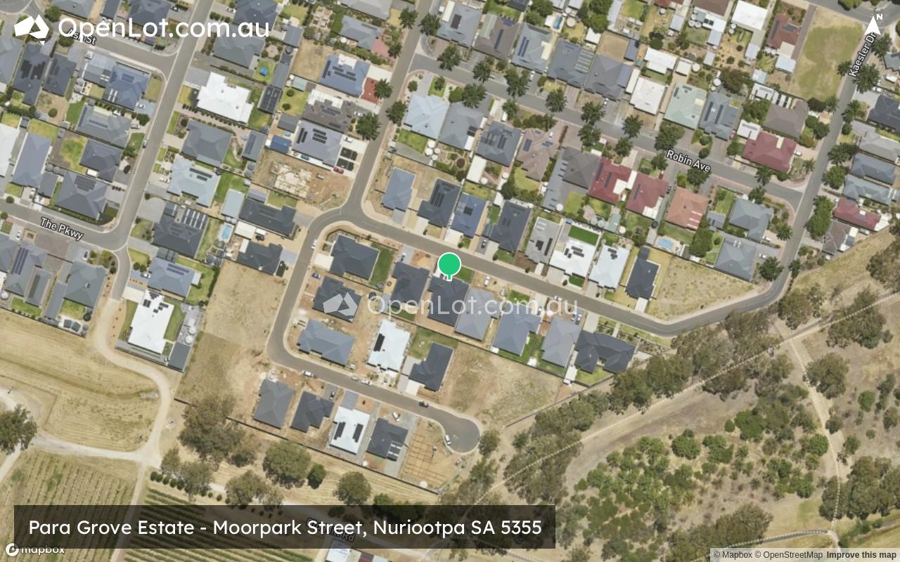 Satellite image for Para Grove Estate - Moorpark Street, Nuriootpa SA 5355