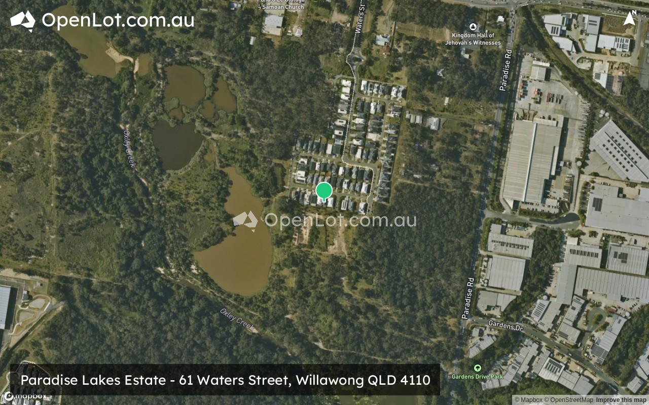 Satellite image for Paradise Lakes Estate - 61 Waters Street, Willawong QLD 4110