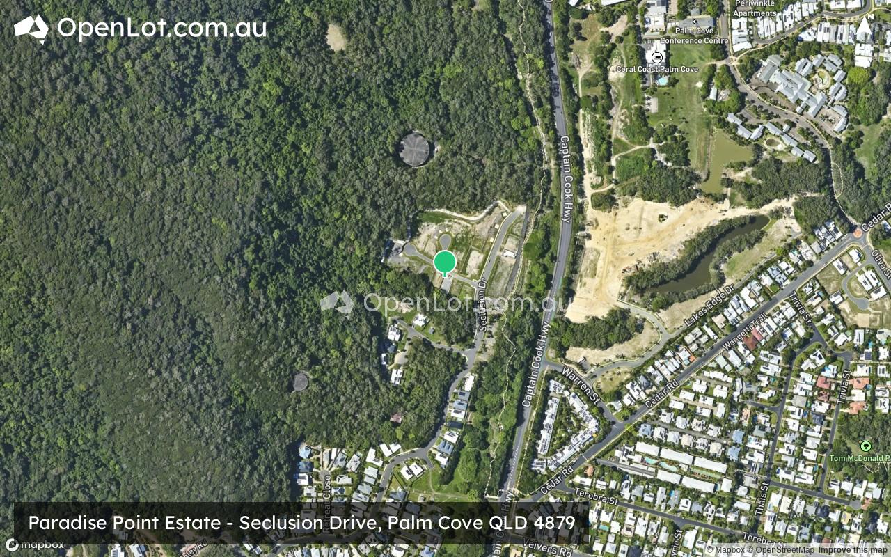 Satellite image for Paradise Point Estate - Seclusion Drive, Palm Cove QLD 4879