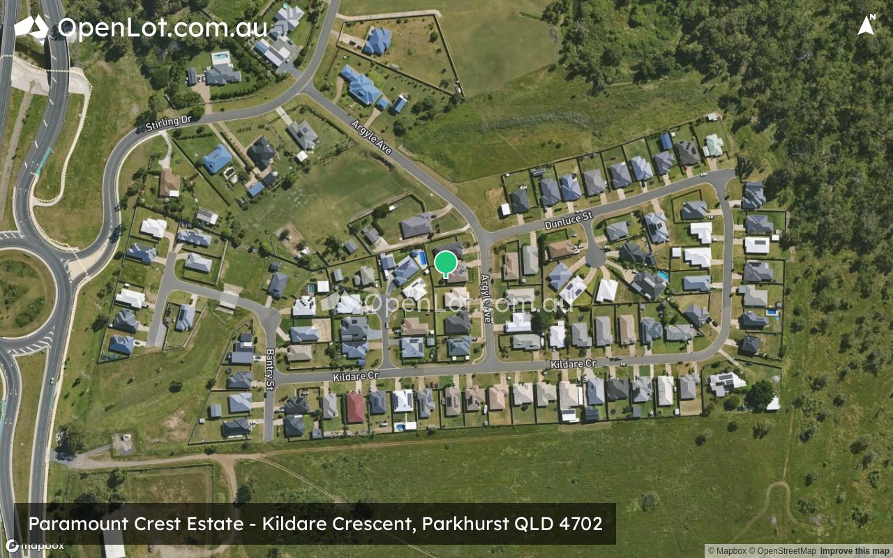 Satellite image for Paramount Crest Estate - Kildare Crescent, Parkhurst QLD 4702
