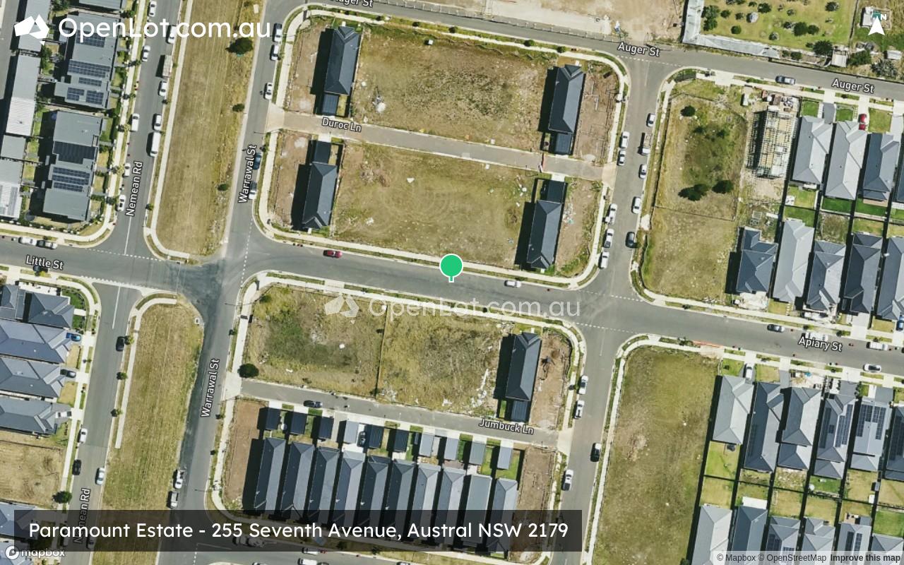 Satellite image for Paramount Estate - 255 Seventh Avenue, Austral NSW 2179