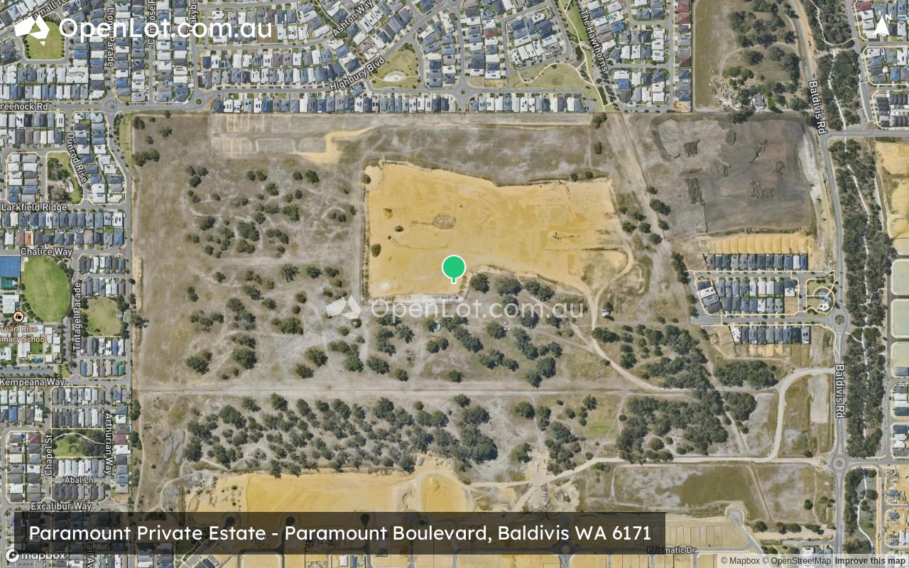 Satellite image for Paramount Private Estate - Paramount Boulevard, Baldivis WA 6171