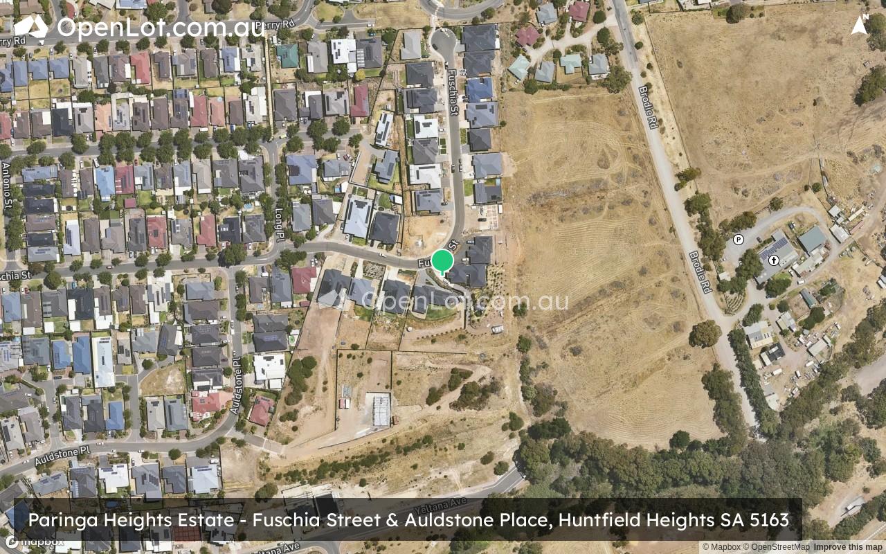 Satellite image for Paringa Heights Estate - Fuschia Street & Auldstone Place, Huntfield Heights SA 5163