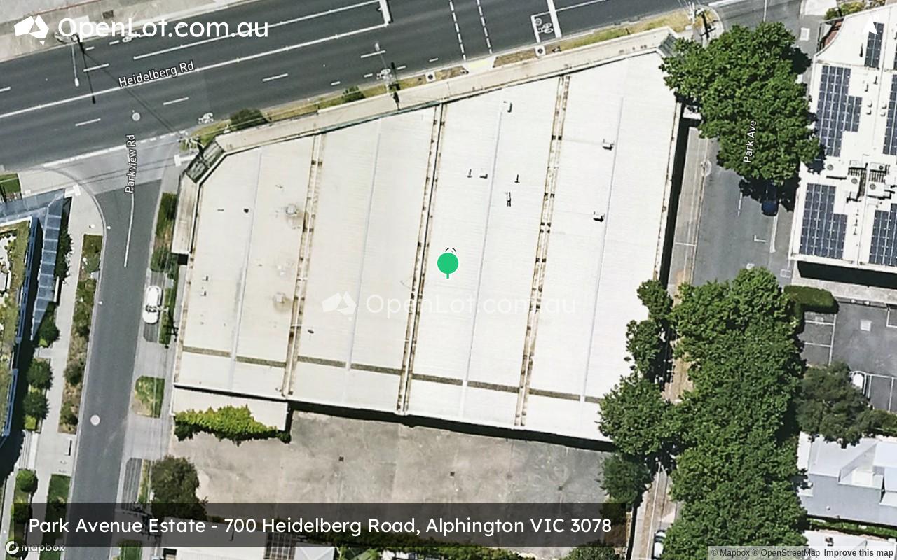 Satellite image for Park Avenue Estate - 700 Heidelberg Road, Alphington VIC 3078